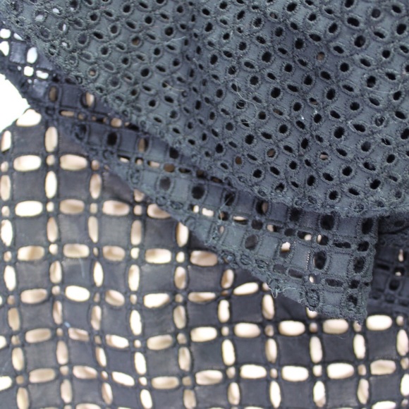 J.Crew One Shoulder Eyelet Lace Detail Ruffled Sleeveless Top 4 Preowned - Picture 4 of 11